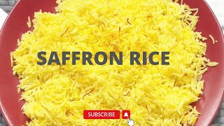 Saffron Rice  Arabian style saffron rice the EASIEST recipe [upl. by Yral]