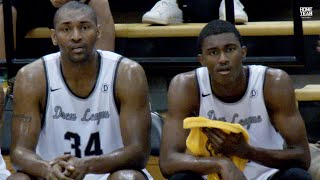 Metta World Peace and his son Ron Artest III at the Drew League [upl. by Ikcaj358]