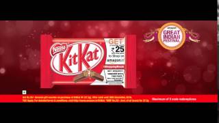 Kitkat Amazon Promo Offer I TVC 2016 [upl. by Fancie]