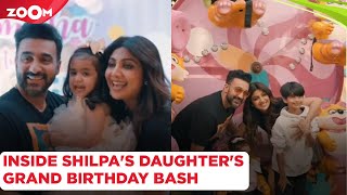 INSIDE glimpses from Shilpa Shettys daughter Samishas 3rd birthday bash [upl. by Llenhoj]