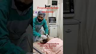 youtube medical procedure  preparation before intubation [upl. by Aelgna]