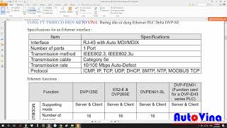 Setting Ethernet IP Address PLC Delta DVPSE Series [upl. by Owiat623]