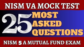 NISM MUTUAL FUND 2023 Exam  25 Most Important Questions  NISM Mutual Fund Mock Test  Pass4Sure [upl. by Mccallum]