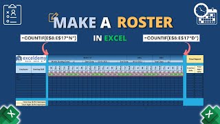 Make Employee Roster Template in Excel [upl. by Letnuahs]