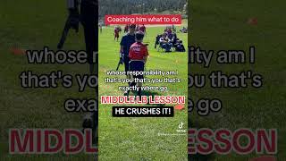 Youth Flag Football Defense Coaching  Simple Zone Coverage Coaching for a LB flagfootball shorts [upl. by Subak]