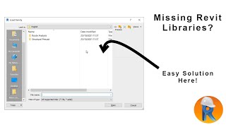 Revit 2022  Missing Libraries [upl. by Htiduj]