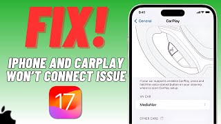 How To Fix CarPlay and my iPhone Won’t Connect After iOS 1741  SOLVED [upl. by Dinse257]