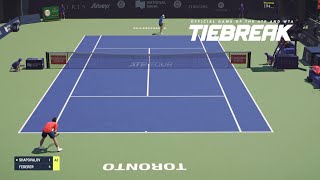 TIEBREAK  Roger Federer Vs Denis Shapovalov I Toronto Masters I Expert Difficulty PS5 [upl. by Enomal]