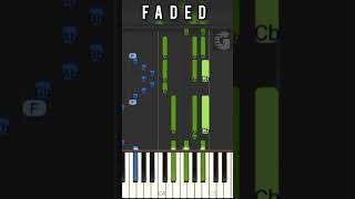 Faded Piano Tutorial  Alan Walker Piano Cover [upl. by Dlanod]