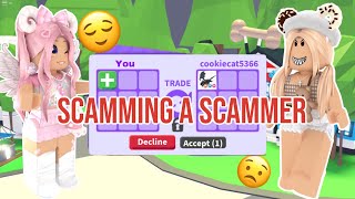 I SCAMMED The BIGGEST SCAMMER In Adopt Me SHOCKING [upl. by Ecirtap784]