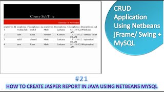 21 how to create jasper report in java swing using netbeans [upl. by Ydasahc]