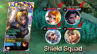 WHEN GLOBAL NATALIA MET THIS quotSHIELD SQUAD COMBOquot HEROES IN RANK GAME  Mobile Legends [upl. by Recor]