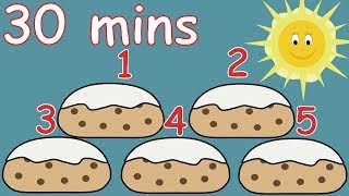 5 Currant Buns And lots more Nursery Rhymes 30 minutes [upl. by Assilem]