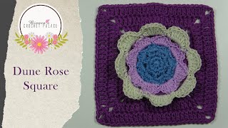 Dune Rose Square  CROCHET TUTORIAL  BiancasCrochetPalace [upl. by Ander]