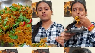 Super easy yummy spicy maggie with chill 🌶 Garlic🧄 Noodles🍜 chotukecharche [upl. by Angid]