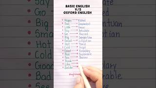 Basic vs Oxford English Vocabulary 🔥📖 english grammar education learning [upl. by Solberg765]