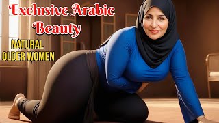 Exclusive Arabic Mature women Fashion  Natural Older Women [upl. by Cyndia]