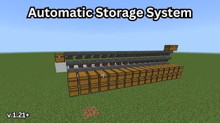 How to build a automatic storage system in Minecraft v121 [upl. by Notlehs]