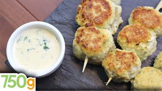 Recette de Brochettes de boulettes de poulet FACILES à la coriandre  750g [upl. by Cut]