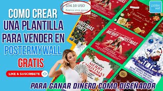 Cómo CREAR Plantillas Navideñas en POSTERMYWALL y Ganar Dinero con tus diseños 🎅🎄⛄ [upl. by Bergen]