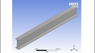 ANSYS 2019 R3 Tutorial  DesignModeler W16X50 IBeam [upl. by Casper]