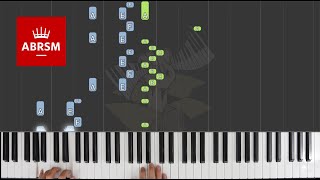 Etude in A minor  ABRSM Piano Grade 4 2021 amp 2022 A2  Synthesia Piano tutorial [upl. by Asus]