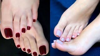 Most stunning and elegant toe nails art design ideas💡 Latest pedicure colors for women 2024 [upl. by Aisanahta772]