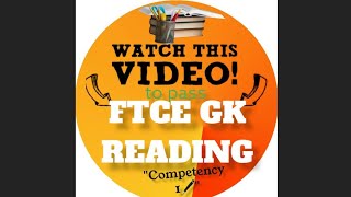 FTCE GK READING Competency 1 [upl. by Anirtek901]