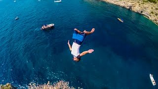 Cliff Jumping Italy – creating a Contiki Legend in 4K [upl. by Nilam]