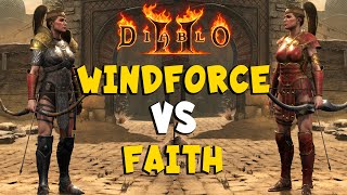 Windforce VS Faith Battle of the Bows in Diablo 2 Resurrected  D2R [upl. by Margret]