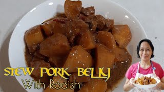 STEW PORK BELLY WITH RADISH [upl. by Offen]