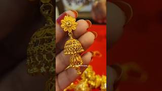 shortsgoldearingdesign goldearings earingsviraljhumkaearingsdesigne bridalearings2024 reels [upl. by Eical]