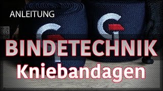 Anleitung Arten der Wickeltechniken  KnieBandagen richtig wickeln  GTEC KneeWraps [upl. by Anyalram]