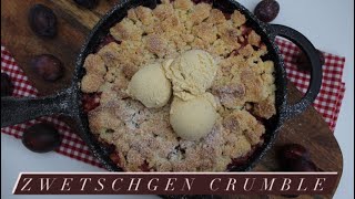 Zwetschgen Crumble  10 Minuten Dessert aus dem Ofen  Erikli sicak tatli [upl. by Xantha]