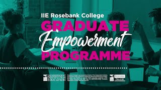 IIE Rosebank Colleges GEP Programme has placed over 14000 IIE graduates in employment  since 2012 [upl. by Irelav]