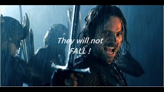 Echoe of Helms Deep They will not Fall   A lord of Ring Tribute  Music [upl. by Dode]