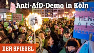 AntiAfDDemo in Köln »So weit darf es nicht kommen«  DER SPIEGEL [upl. by Ainavi892]