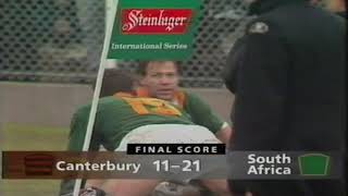 South Africas 1994 tour of New Zealand  the provincial games [upl. by Winther516]