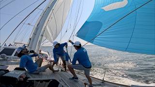 Racing Onboard a 98 Classic Sailing Yacht [upl. by Dirrej18]