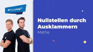 Nullstellen durch Ausklammern berechnen StudyHelp [upl. by Neelrad]