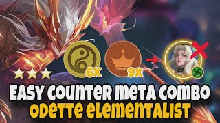 EASY COUNTER ODETTE ELEMENTALIST WITH MOSKOV CADIA PRINCE  MAGIC CHESS MLBB [upl. by Llien]