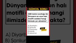 KPSS 2024 SINAVDA ÇIKABİLECEK GÜNCEL SORULAR kpss2024 kpssgüncel kpsstarih yks kpsscoğrafya [upl. by Navonod]