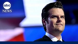 Trump stands by Matt Gaetz [upl. by Aneehsirk]