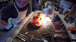 Carving a Violin Bridge  Simply For Strings [upl. by Yerga]