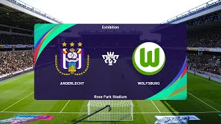 Anderlecht vs VfL Wolfsburg 20072024 Club Friendlies PES 2021 [upl. by Kalli48]