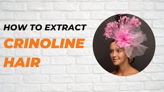 How to extract crinoline strands for embellishing fascinators [upl. by Eilis]