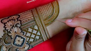 Full hand bridal mehndi design  Latest gorgeous henna design  Unique floral mehndi art  Henna [upl. by Ordnagela956]