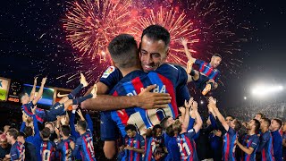 SERGIO BUSQUETS amp JORDI ALBA SAYS GOODBYE  SPOTIFY CAMP NOU HISTORICAL FAREWELL [upl. by Niki653]