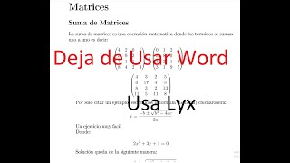 Aprende a usar Lyx [upl. by Buzzell95]