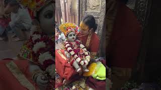 Sakhi Ri Banke Bihari Se Lad Gayi Akhiyan shortsfeed trending krishna bankebihari vrindavan [upl. by Love259]